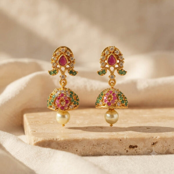 Gold Plated Multicolor Jhumka