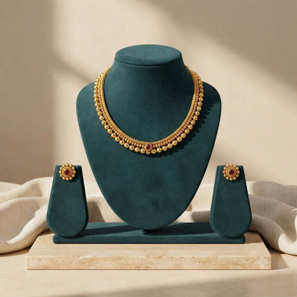 Gold Plated Thushi Necklace