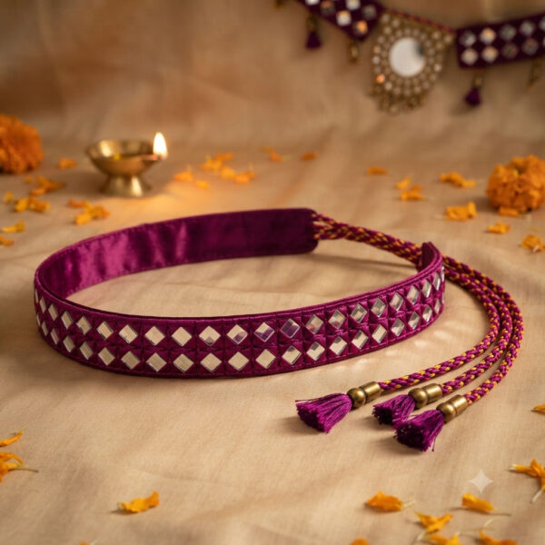 Mirror Work Waist Belt - Magenta