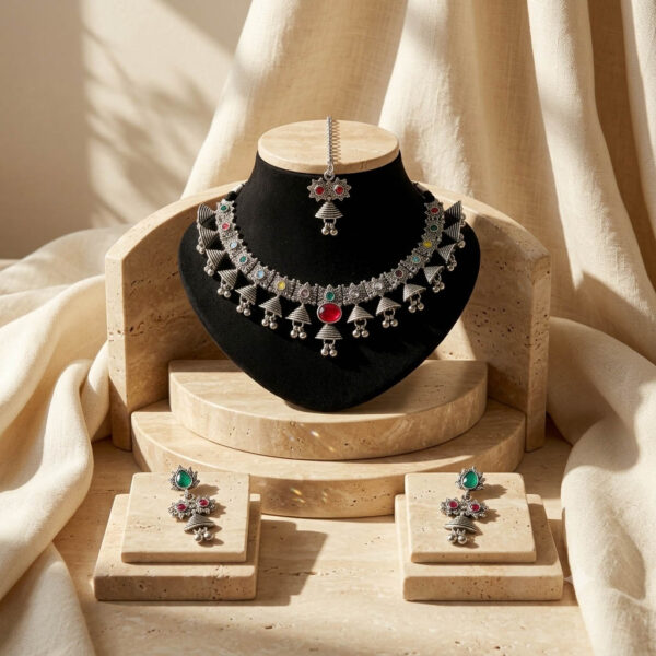 Oxidized Multicolor Necklace 2