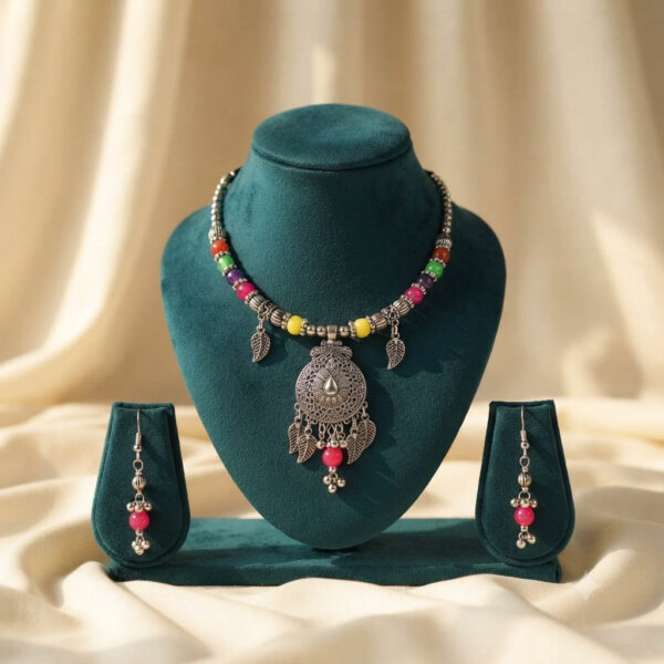 Oxidized Multicolor Necklace