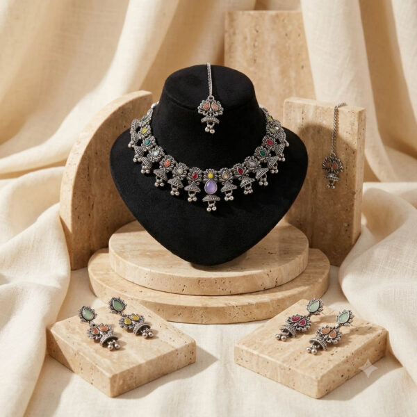 Oxidized Silver Necklace